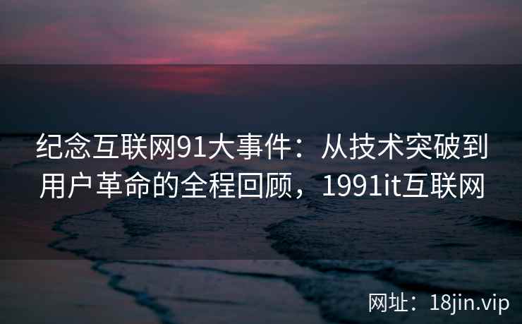 纪念互联网91大事件：从技术突破到用户革命的全程回顾，1991it互联网